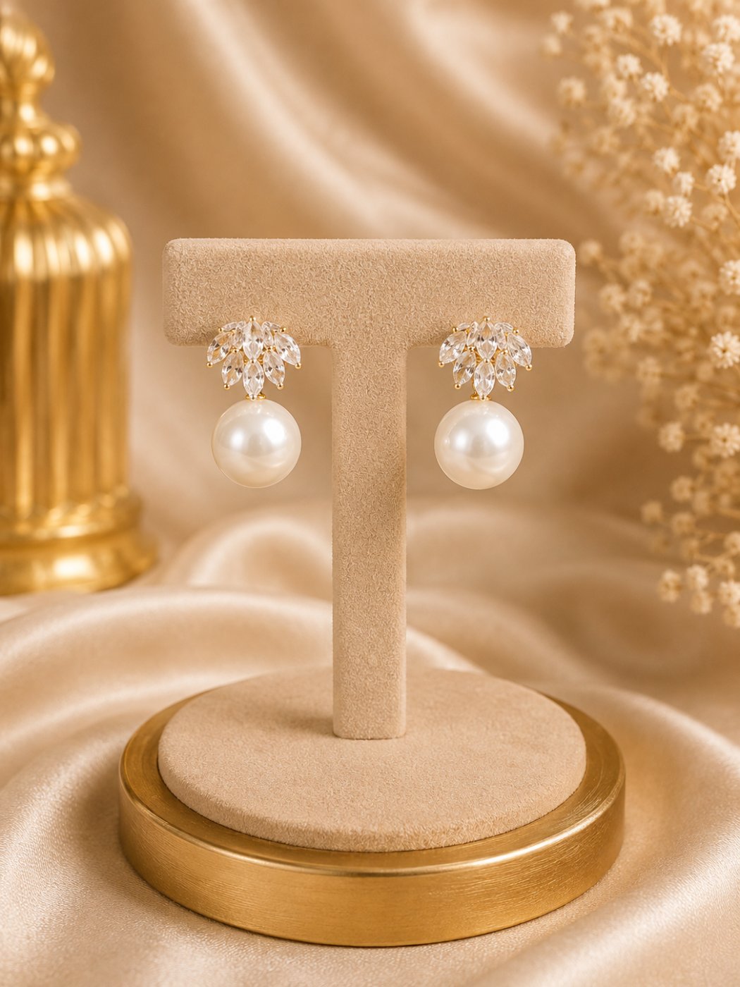 Pearl Petal Elegance Earrings ✨